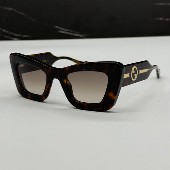 NEW GG1552S 002 BUTTERFLY HAVANA BROWN WOMEN SUNGLASSES GUCCI - Picture 4 of 12